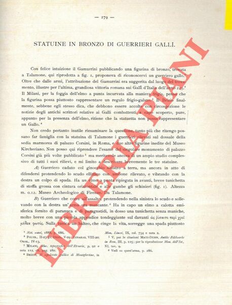 Statuine in bronzo di guerrieri galli.