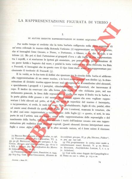 La rappresentazione figurata di Virbio.