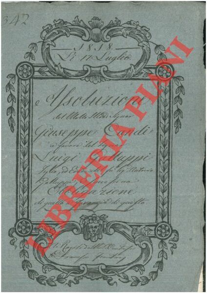 Assoluzione per un predio nel Comune di Poggetto.