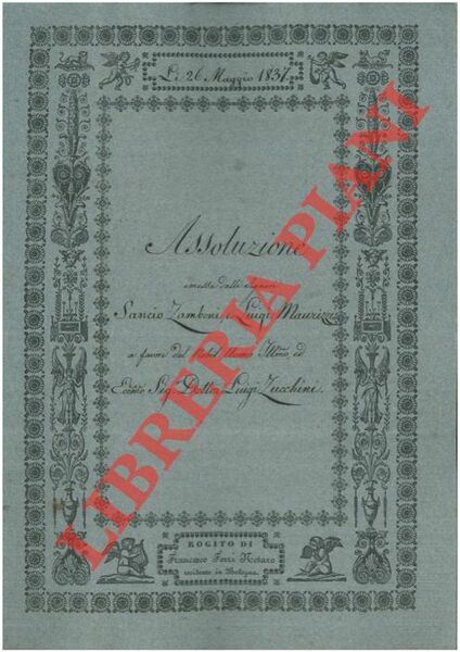 Assoluzione per un predio detto Martignone posto nel Comune di …