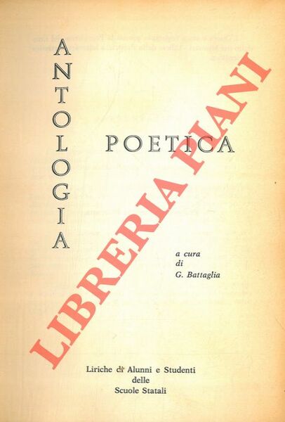 Antologia poetica.