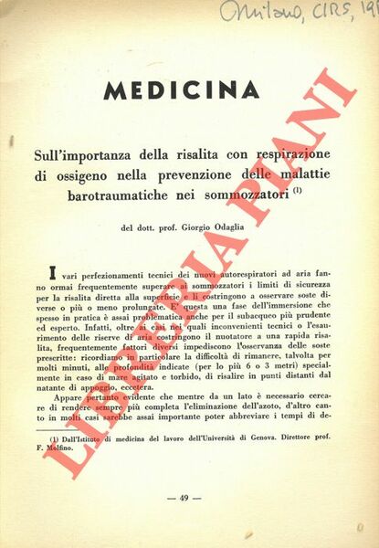Sull'importanza della risalita con respirazione di ossigeno nella prevenzione delle …