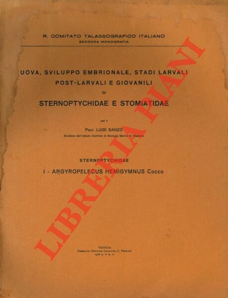 Uova, sviluppo embrionale. stadi larvali post-larvali e giovanili di Sternoptychidae …