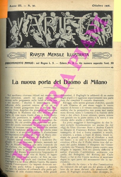 La nuova porta del Duomo di Milano.