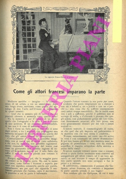 Come gli attori francesi imparano la parte.