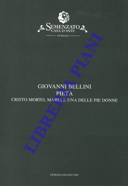 Giovani Bellini. Pietà. Cristo morto e una delle pie donne.