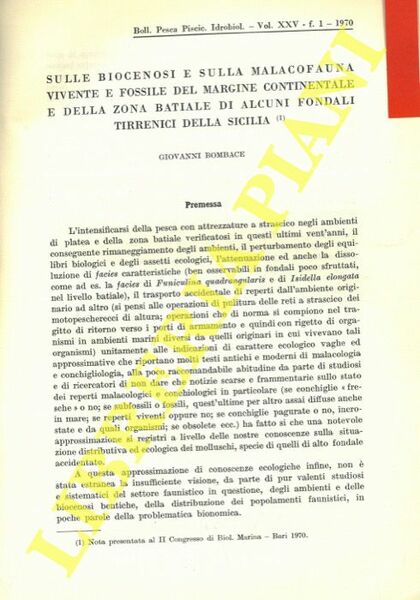 Sulle biocenosi e sulla malacofauna vivente e fossile del margine …