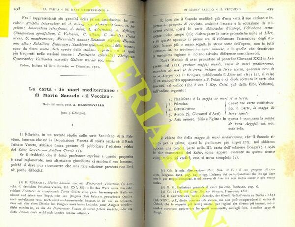 La carta “de mari mediterraneo” di Marin Sanudo “il Vecchio” …