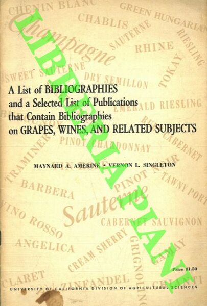 A list of bibliographies and selected list of publications that …