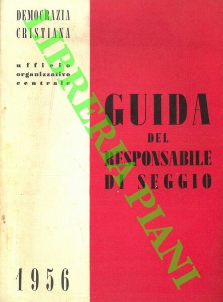 Guida del responsabile di seggio. 1956.