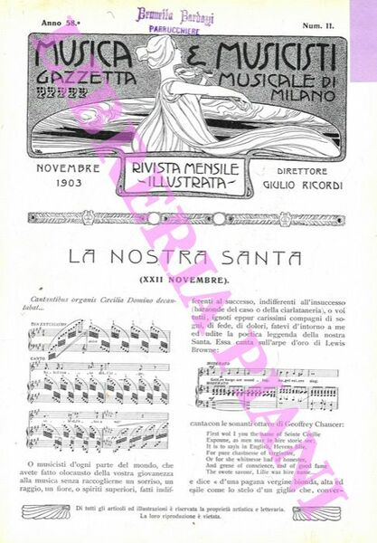 La nostra Santa (XXII novembre).