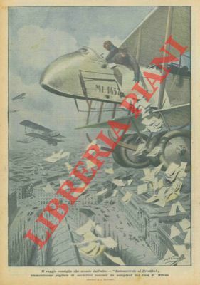Migliaia di cartellini "Sottoscrivete al prestito!" lanciati da aeroplani nel …
