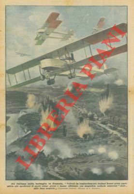 Velivoli da bombardamento italiani sulle linee nemiche.