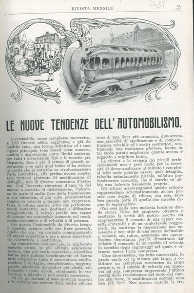 Le nuove tendenze dell'automobilismo.