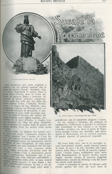 Susa e la Rocciamelone.