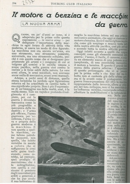 Il motore a benzina e le macchine da guerra.