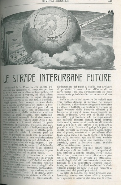 Le strade interurbane future.