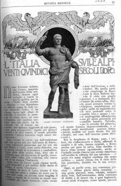 L'Italia sulle Alpi venti quindici secoli dopo.