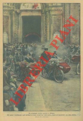 Un originale corteo nuziale a Milano: sposi, testimoni ed invitati …