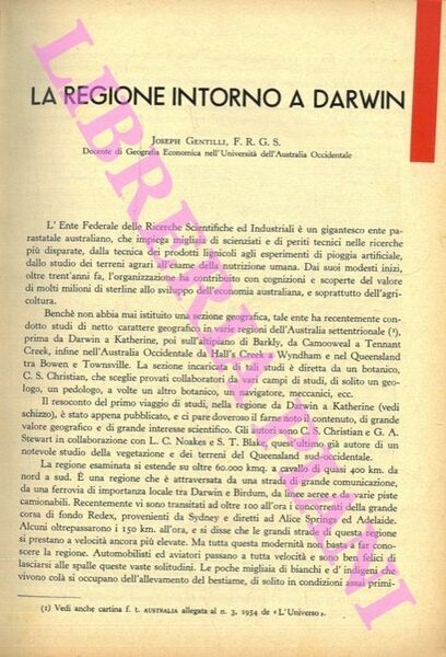 La regione intorno a Darwin.