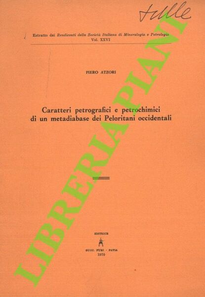 Caratteri petrografici e petrochimici di un metadiabase dei Peloritani occidentali.