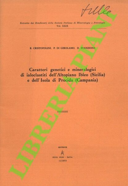 Caratteri genetici e mineralogici di ialoclastiti dell'Altopiano Ibleo (Sicilia) e …