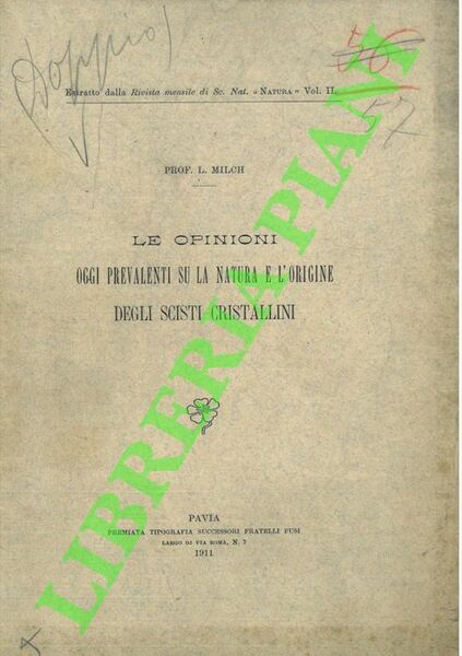 Le opinioni oggi prevalenti su la natura e l'origine degli …