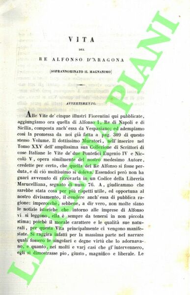 Vita di Alfonso I Re d'Aragona e di Napoli scritta …