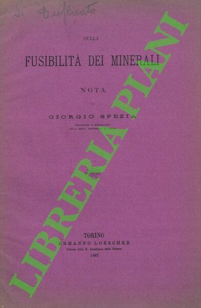 Sulla fusibilità dei minerali.