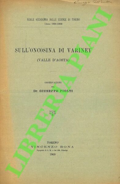 Sull'oncosina di Variney (Valle d'Aosta) .