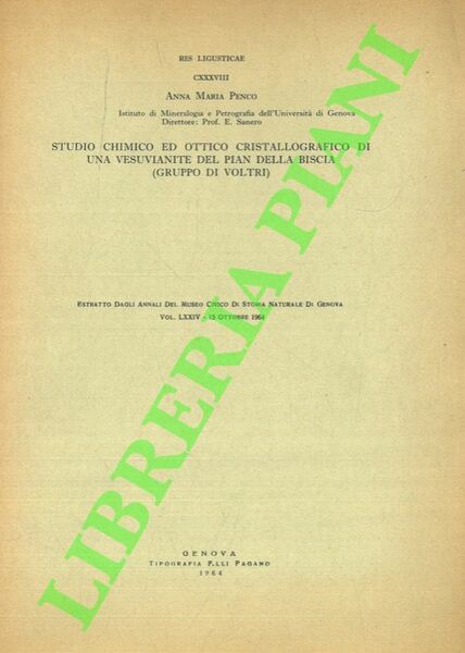 Studio chimico ed ottico cristallografico di una vesuvianite del Pian …