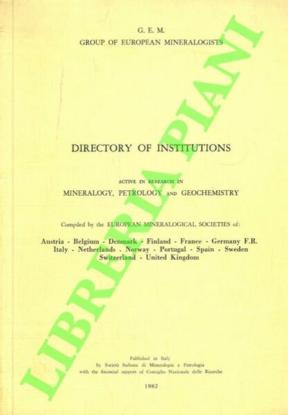 Directory of Institutions Active in Research in Mineralogy, Petrology and …
