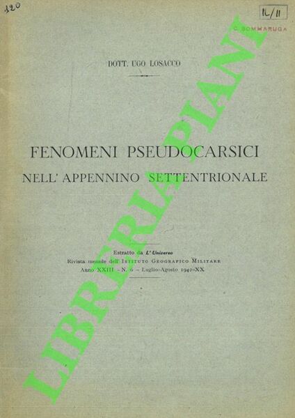 Fenomeni pseudocarsici nell'Appennino Settentrionale.
