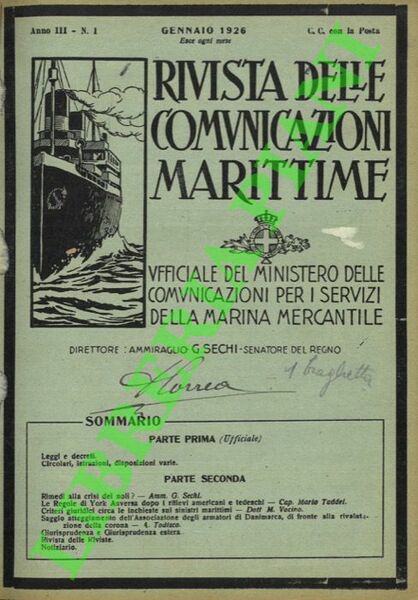 Rivista delle Comunicazioni Marittime.