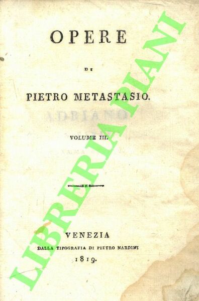 Opere. Volume III.
