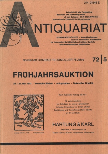 Sonderheft Conrad Felixmuller 75 Jahre. SIGNED !