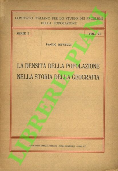 La densità della popolazione nella storia della geografia.