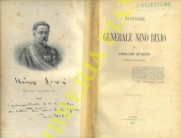 Notizie del generale Nino Bixio.