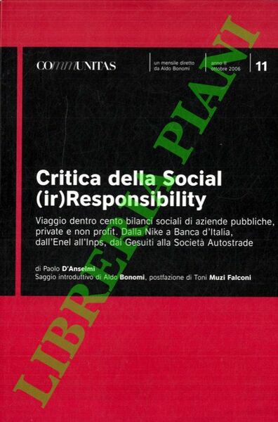 Critica della Social (ir)Responsibility. Viaggio dentro cento bilanci sociali di …