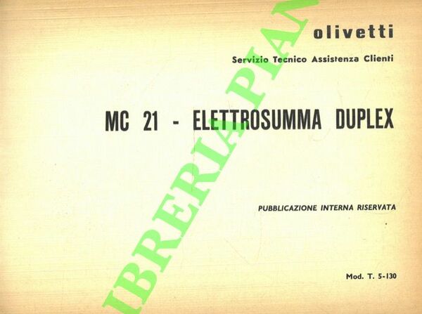 MC 21 - Elettrosumma Duplex.
