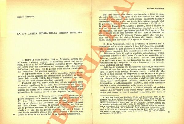 La più antica teoria della critica musicale.