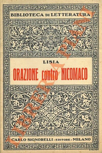 Orazione contro Nicomaco.