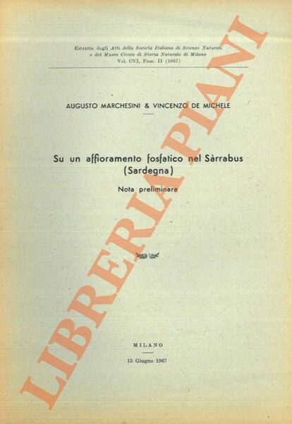 Su un affioramento fosfatico nel Sàrrabus (Sardegna). Nota preliminare.
