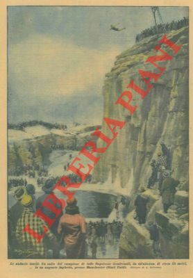 Un salto del campione di tuffo Napoleone Goudreault, da un'altezza …