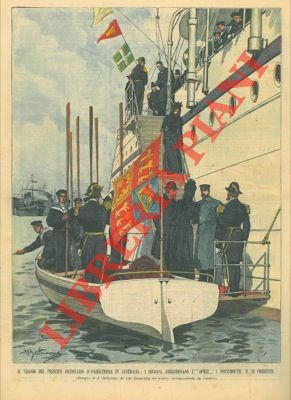 I sovrani d'Inghilterra mentre sbarcano dall' "Orphil" appena giunto in …