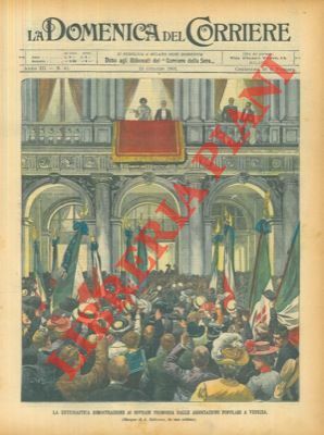 Entusiastica dimostrazione ai sovrani promossa dalle associazioni popolari a Venezia.
