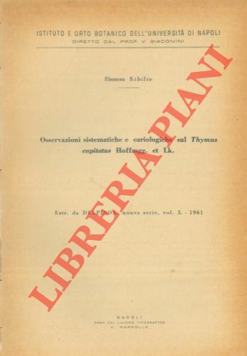 Osservazioni sistematiche e cariologiche sul Thymus capitatus Hoffmgg. et Lk.