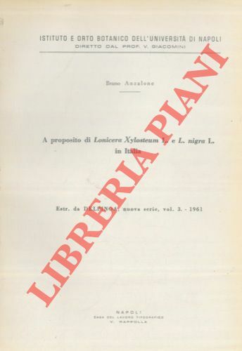 A proposito di Lonicera xylosteum L. e L. nigra L. …