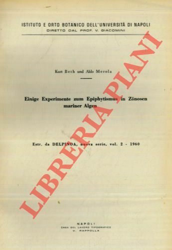 Einige Experimente zum Epiphytismus in Zonosen mariner Algen.