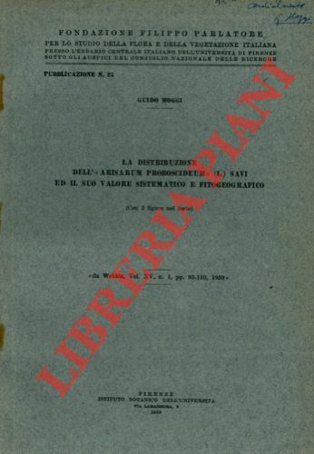 La distribuzione dell' Arisarum proboscideum (L.) Savi ed il suo …